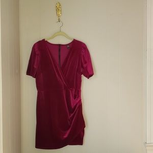 Wild Fable velvet magenta (side wrap) dress size L